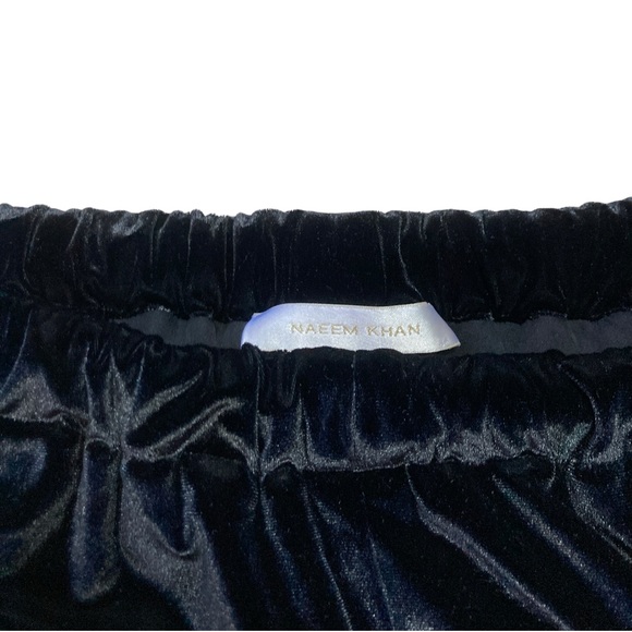 Naeem Khan Velour Pants Women’s size Small in Reflective Black - Picture 3 of 7